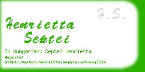 henrietta septei business card